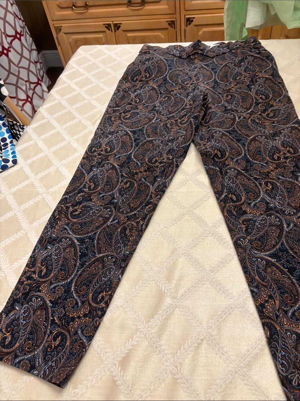 Coral Bay Paisley Skinny Jeans - Black & Brown Paisley